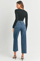 High Rise Utility Wide Leg - Dark Denim