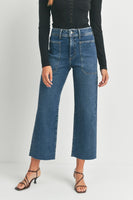 High Rise Utility Wide Leg - Dark Denim