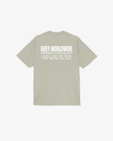 Worldwide Power & Equality Heavyweight Classic Tee - Silver Grey