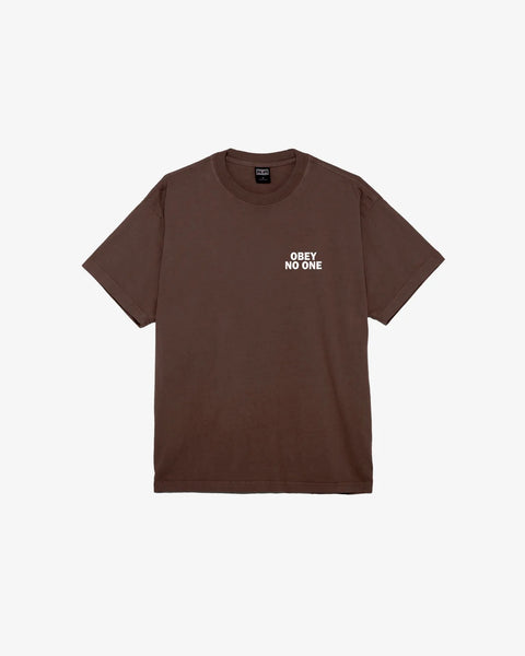 Obey No One Heavyweight Classic Tee - Java Brown