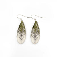 Drip Green Tree Earring