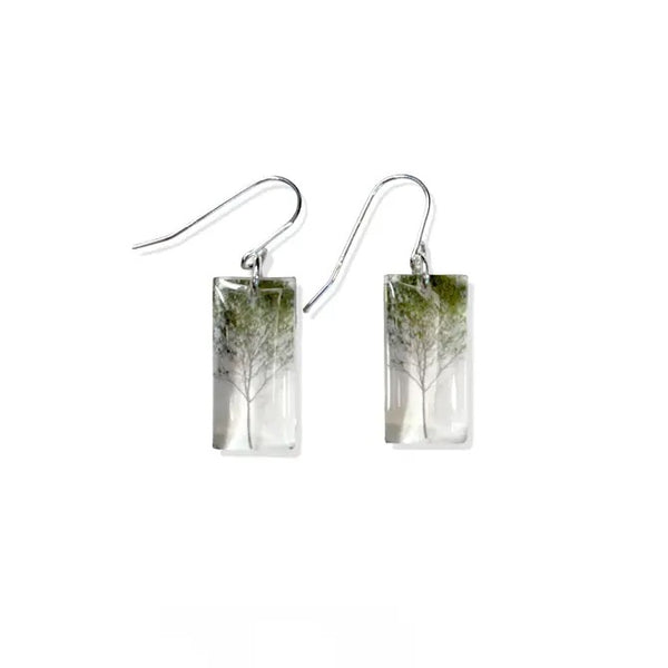 Small Green Tree Earring