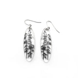 Tall Oval Forest Earring