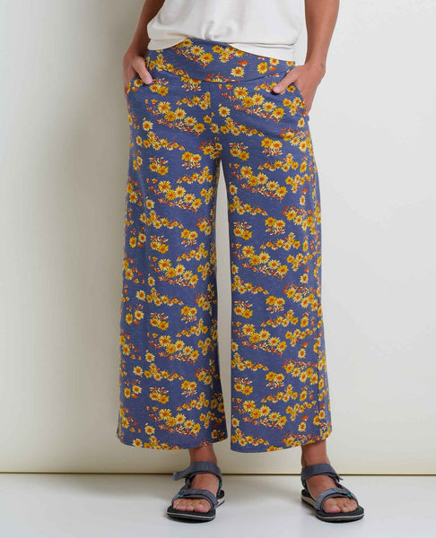 Chaka Wide Leg Pant - Blue Shadow Daisy