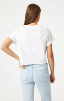 Short Sleeve Crop T Shirt - White