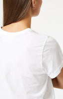 Short Sleeve Crop T Shirt - White