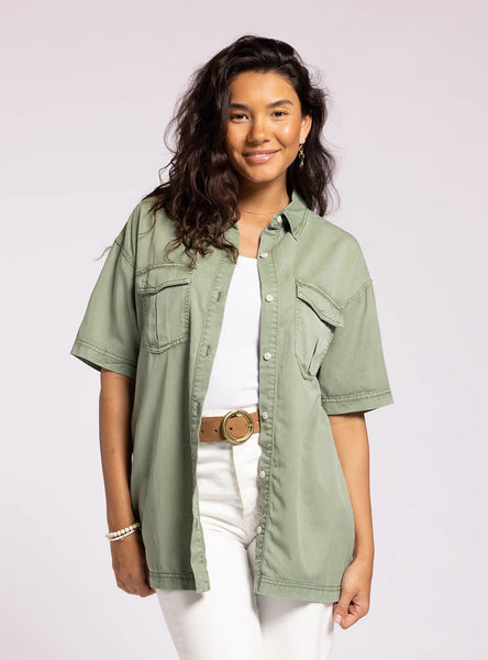 Ava Shirt - Palm Leaves