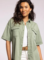 Ava Shirt - Palm Leaves