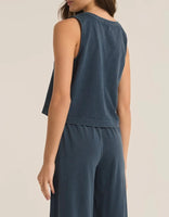 Sloane V Neck Tank - Midnight