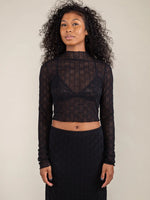 Abra Jacquard Mesh Top