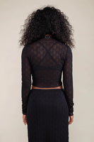 Abra Jacquard Mesh Top