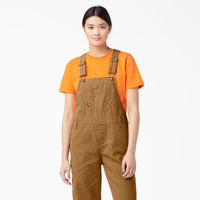 Relaxed Fit Bib Overalls - Rinsed Duck Brown