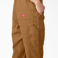 Relaxed Fit Bib Overalls - Rinsed Duck Brown