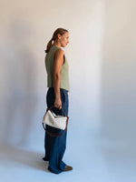 Note Denim Bag - Pale Flax