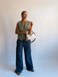 Note Denim Bag - Pale Flax