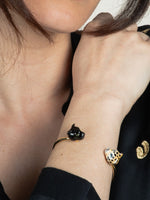 Black Panther & Leopard Face-To-Face Bracelet