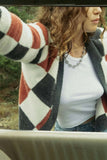 Rivington Cardigan - Cowhide/Whitecap/Black Check