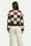 Rivington Cardigan - Cowhide/Whitecap/Black Check