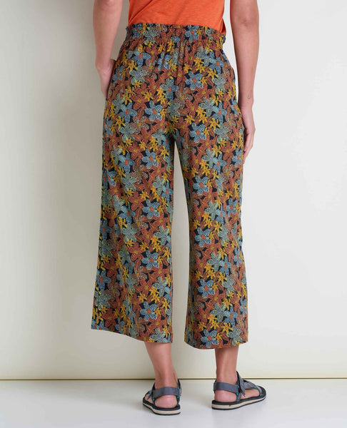 Sunkissed Wide Leg Pant - Black Floral Dot