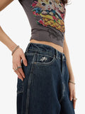 Cute But Psycho Big Baggy Jean - Dirty Midnight Blue