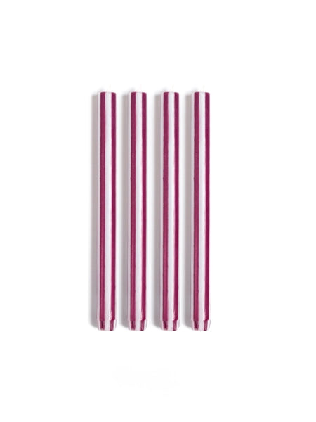 Stripe Dinner Candles