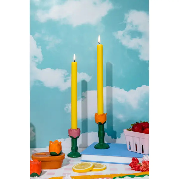 Candle Holder Set - Flowers