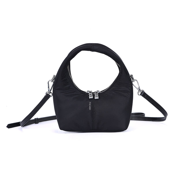 Circle Crossbody Bag - Black Nylon