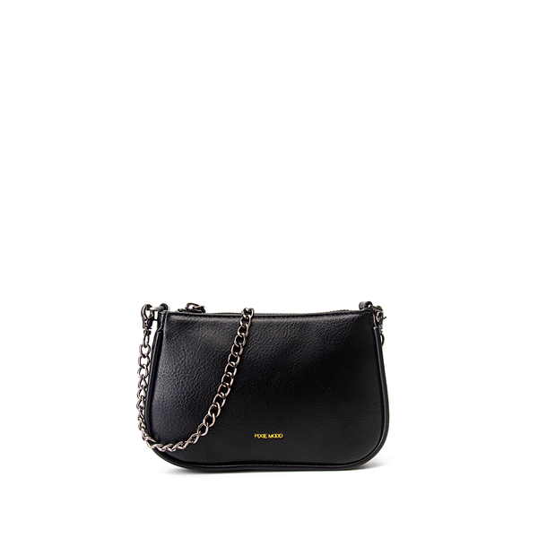 Francine Chain Crossbody - Black Recycled