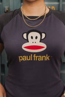 Daisy Street X Paul Frank Tonal Raglan Shrunken Tee