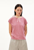 Oneliaa Lovely Stripes Organic Cotton T Shirt - Raspberry Pink/Oatmilk