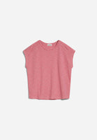 Oneliaa Lovely Stripes Organic Cotton T Shirt - Raspberry Pink/Oatmilk